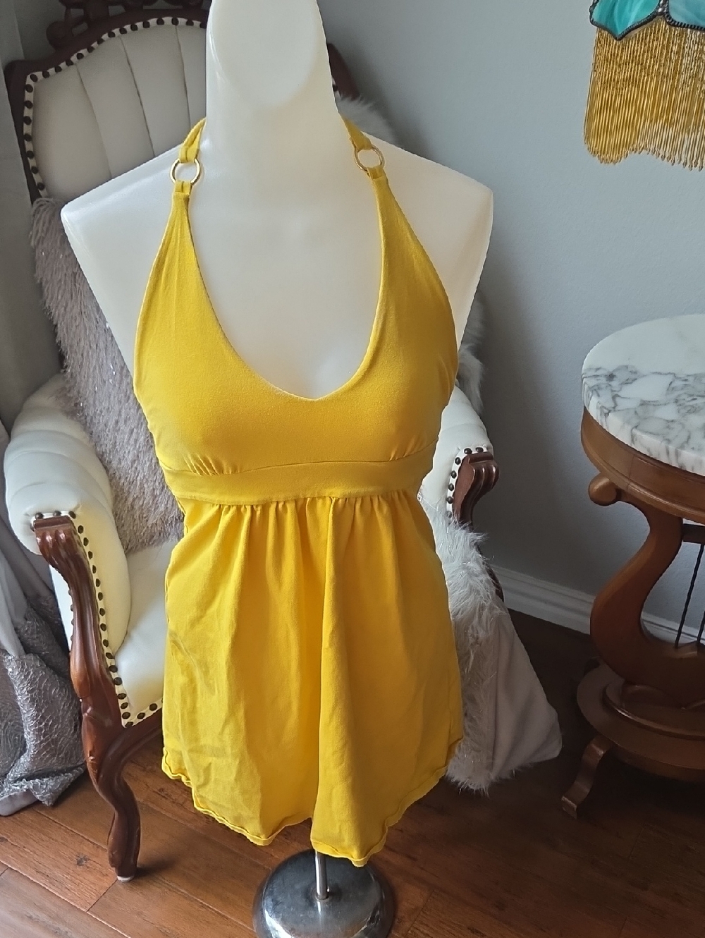 Victoria's Secret Yellow Halter Dress